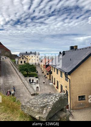 À l'intérieur de la forteresse de Varberg, en Suède Banque D'Images