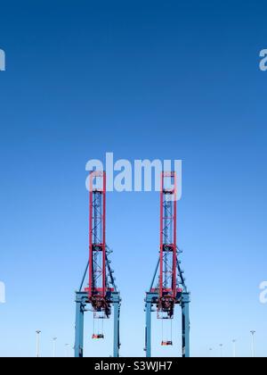 Grues à Göteborg, Suède Banque D'Images