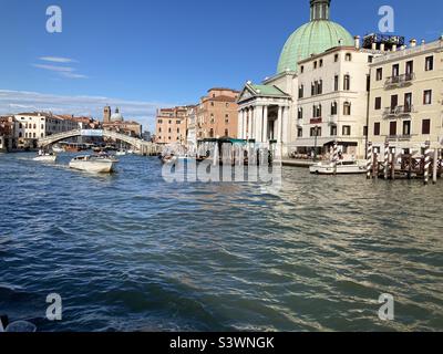 Vue depuis la gare de Venise en Italie Banque D'Images