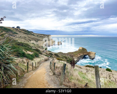 Plage de tunnel, Dunedin, Nouvelle-Zélande Banque D'Images