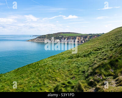 Vue sur Alum Bay, île de Wight Banque D'Images