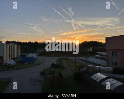 Castelfranco Veneto, Sunrise, trévise, Italie Banque D'Images