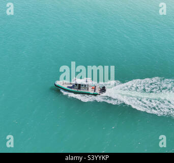 Mai 2022, bateau de patrouille du shérif du comté de Brevard, Port Canaveral, Cape Canaveral, comté de Brevard, Floride, États-Unis Banque D'Images