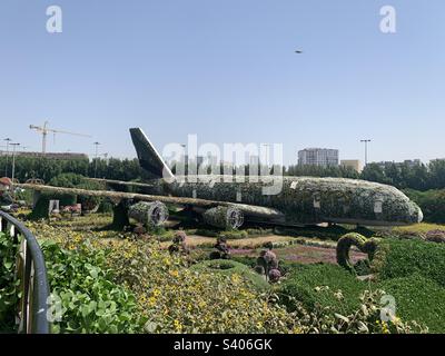 Dubaï, Émirats arabes Unis - 3 juin 2022 : créations florales exposées au jardin du Miracle de Dubaï, le plus grand jardin de fleurs naturelles du monde Banque D'Images