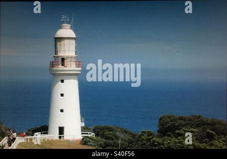 Images de l'Australie, phare de Cape Otway, phare, Great Ocean Road, Victoria, Australie, cargo, océan, mer, navire Banque D'Images