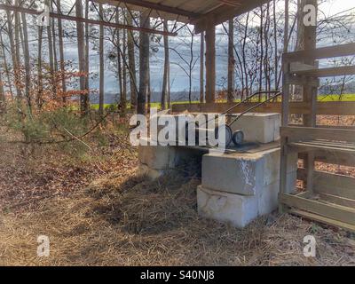 Igloo en mousse de polystyrène pour les chiens en hiver Banque D'Images