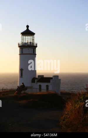 Ilwaco WA USA- Northhead Lighthouse Banque D'Images