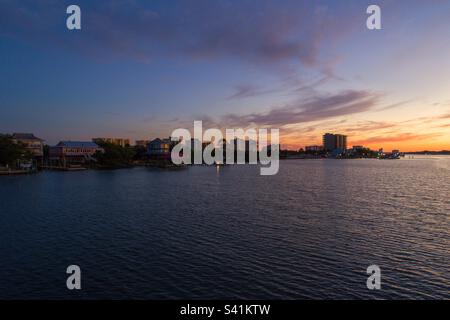 Perdido Key Beach, Floride au coucher du soleil Banque D'Images