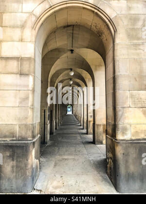 Hôtel de ville de Manchester, passerelle voûtée Banque D'Images