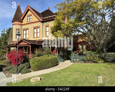 La Maison chrétienne à San Diego, en Californie, Heritage County Park a été construite en 1889 par Harfield Timberlake Christian dans le style de la Reine Anne. Banque D'Images