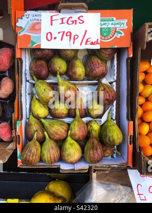 Ficus Figs a été mis en vente à la boutique Grocers Banque D'Images