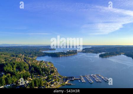 Mont Rainier de Poulsbo, Washington Banque D'Images