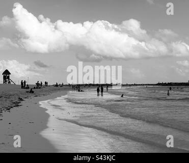 Playa Gaviota Azul, Hotel zone, Cancun, Quintana Roo, péninsule du Yucatan, Mexique Banque D'Images