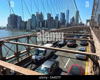 Pont de Brooklyn - New York Banque D'Images