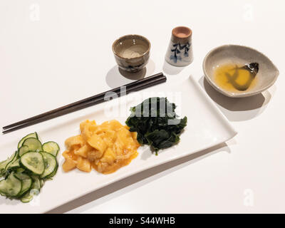 Sashimi, sashimi, un squirt de la mer de hoya japonais cru Banque D'Images