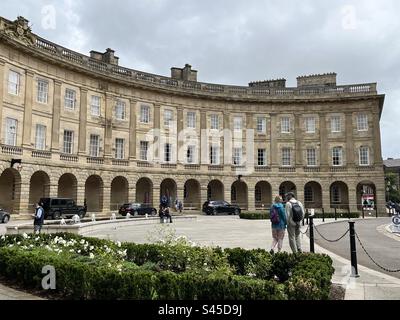 Buxton Crescent dans le Peak District, Derbyshire, Royaume-Uni Banque D'Images