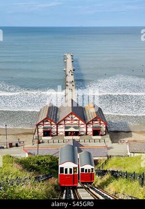 Saltburn Pier est le dernier quai restant dans le Yorkshire. Conçu par John Anderson. Banque D'Images