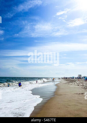 La plage de Cape May, New Jersey, le 15 juillet 2023. Banque D'Images