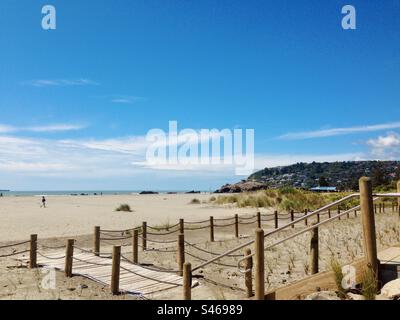 Été à Sumner Beach à Christchurch, Nouvelle-Zélande. Banque D'Images