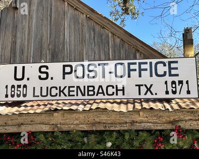 Old Luckenbach Texas bureau de poste et magasin général, Texas Banque D'Images