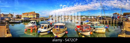 Port de West Bay à Bridport, Dorset, Royaume-Uni Banque D'Images