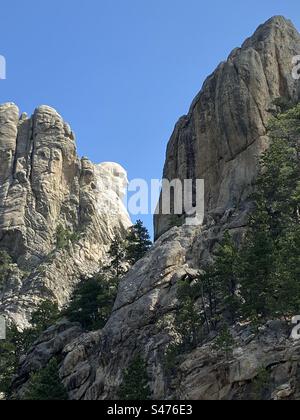 Le mont Rushmore de côté vous donne une vue de George Washington de profil. Banque D'Images