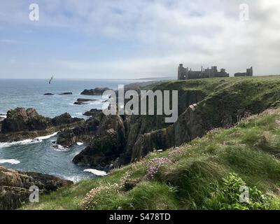 Château de Slains près de Cruden Bay, Écosse Banque D'Images