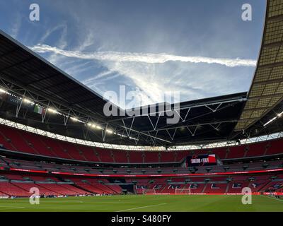 Vue générale du stade Wembley à Londres, en Angleterre. Banque D'Images