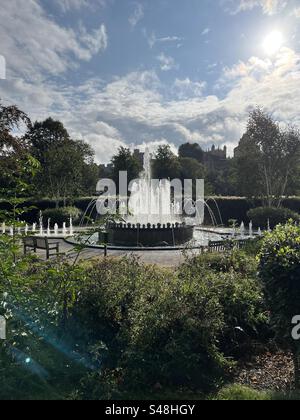 Fontaines d'eau Diamond Jubilee, Windsor, Angleterre Banque D'Images