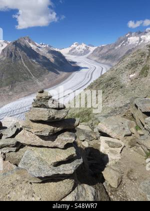 Glacier Aletsch ! Suisse ! Banque D'Images