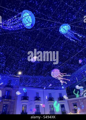 Lumières artistiques, Salerne, Italie Banque D'Images