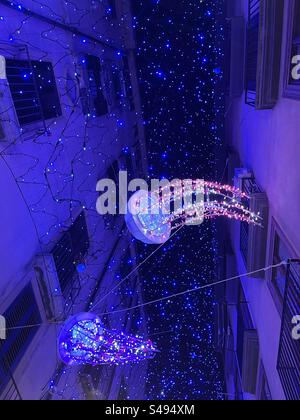 Lumières artistiques, Salerne, Italie Banque D'Images