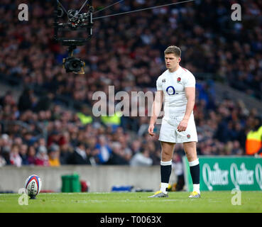 Londres, Angleterre, 16 mars Owen Farrell de l'Angleterre au cours de la Guinness 6 Nations match de rugby entre l'Angleterre et l'Écosse au stade de Twickenham à Twickenham en Angleterre, le 16 mars 2019 Action Crédit photo Sport Banque D'Images