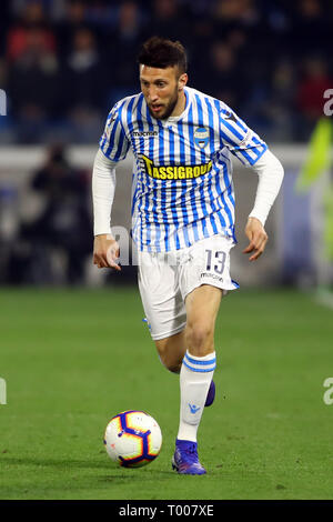 Rome, Italie. 16 mars 2019. Foto LaPresse/Filippo Rubin 16/03/2019 Ferrara (Italia) Sport Calcio Spal - Roma - Campionato di Calcio Serie A 2018/2019 - Stade "Paolo Mazza" Nella foto : VASCO REGINI Photo LaPresse/Filippo Rubin 16 mars 2019 Ferrara (Italie) Sports Football Spal vs Roma - championnat de football italien une ligue 2018/2019 - "Paolo Mazza" stade dans la pic : VASCO REGINI Crédit : LaPresse/Alamy Live News Banque D'Images