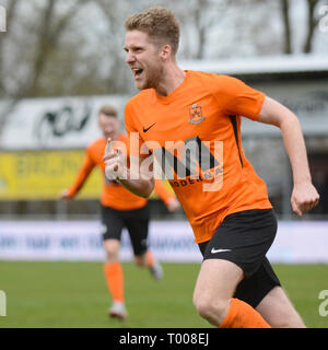 HARDENBERG, Sportpark de Rotonde, 16-03-2019, Tweede Divisie 2018-2019 la saison de football. Banque D'Images