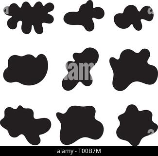 Les éléments liquides, en plastique de couleurs ou de formes différentes bulles biologiques pour le design moderne. Abstract 3D de vecteur des gradients, des éclaboussures de liquide ou tache d Illustration de Vecteur