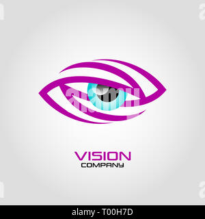 Logo eye vision Banque D'Images