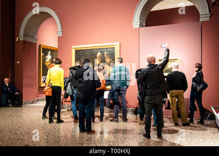 MILAN, ITALIE - 24 février 2019 : photographies touristiques photos de Pinacoteca di Brera (Pinacothèque de Brera) à Milan. La Brera est national photo gall Banque D'Images