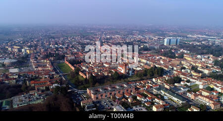 Vue aérienne de la ville de Castelfranco Veneto, province de Trévise / Italie Banque D'Images