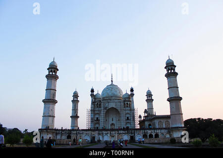 Bibi Ka Maqbara construit par l'empereur moghol Aurangzeb's fils Azam Shah dans la mémoire de sa mère. Aurangabad, Maharashtra, Inde. Banque D'Images