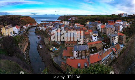 Staithes Village, North Yorkshire Coast Banque D'Images