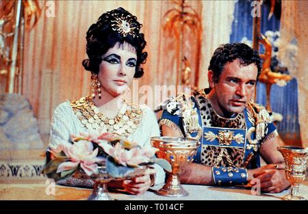 ELIZABETH TAYLOR, RICHARD BURTON, Cléopâtre, 1963 Banque D'Images