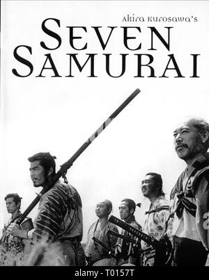 TOSHIRO MIFUNE, TAKASHI SHIMURA, affiche sept samouraïs, 1954 Banque D'Images