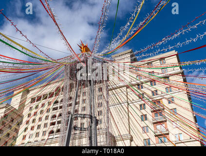 Décoration traditionnelle sur un Maslenitsa à Moscou, Russie Banque D'Images