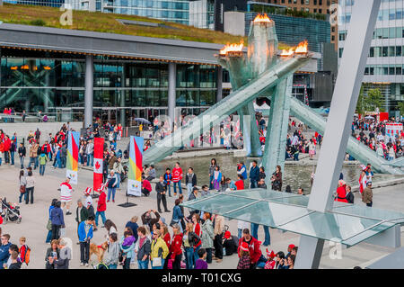 La fête du Canada, Jack Poole Plaza, Vancouver, British Columbia, Canada Banque D'Images