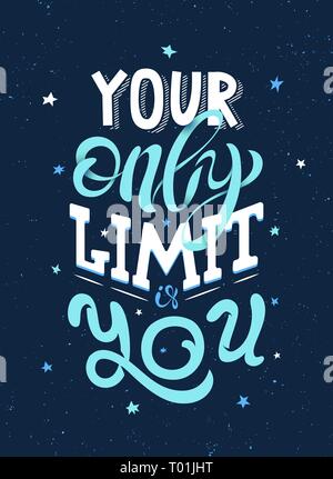 Handdrawning typographie inspiration poster. Bannière concept. Quote vector illustration pour imprimer. Illustration de Vecteur