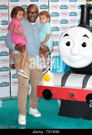 Août 10, 2014 - Londres, Angleterre, Royaume-Uni - Thomas & Friends : l'histoire de la brave - UK Film Premiere, Vue West End, Leicester Square Photo montre : MistaJam et Banque D'Images