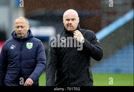 Burnley manager Sean Dyche au cours de la Premier League match à Turf Moor, Burnley. Banque D'Images