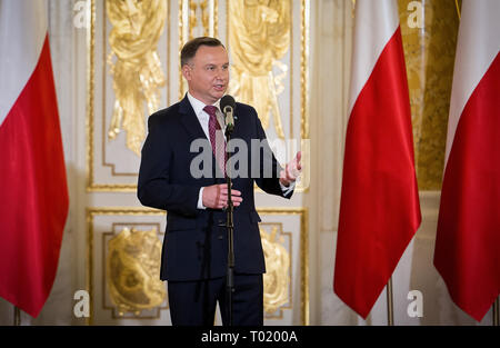 Le Président Andrzej Duda à Varsovie, Pologne, le 11 novembre 2018 Banque D'Images