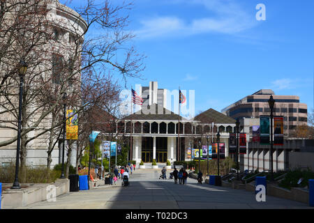 Palais législatif de la Caroline du Nord a été ouvert en 1963 et se consacre exclusivement à la branche législative du gouvernement de l'état. Banque D'Images